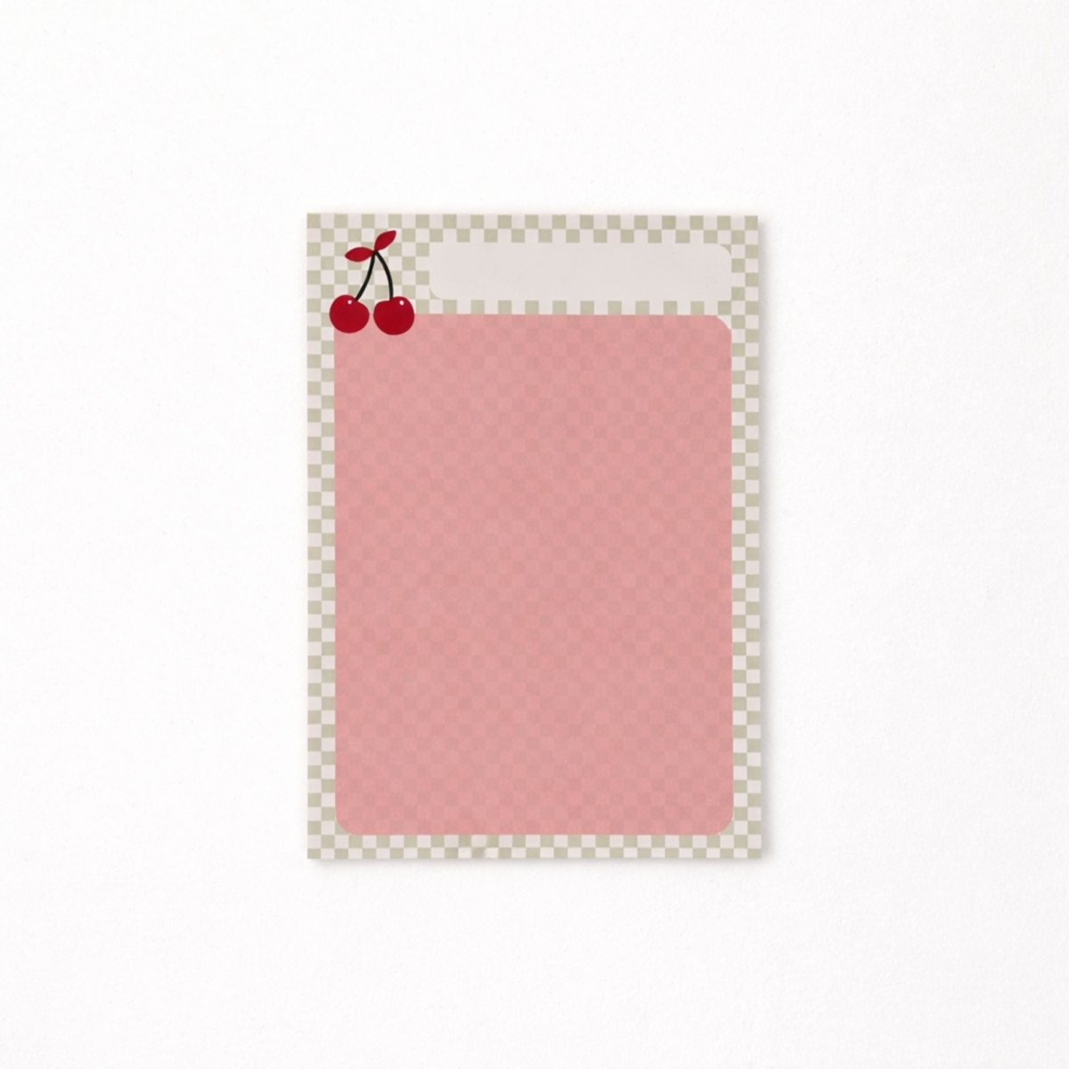 Cherry Checkered Notepad