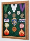 Awards Display Case, Military Medal Display case - Oak