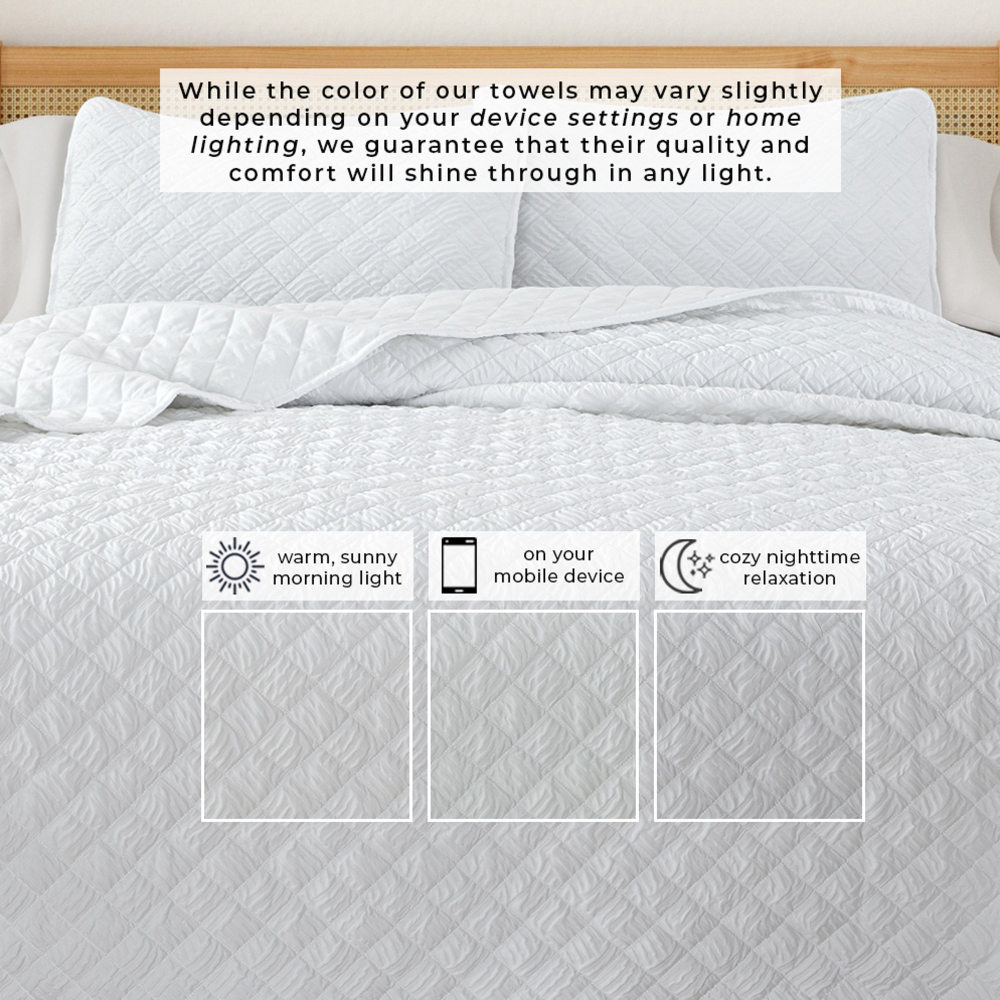 Diamond Embossed Quilt Set - Diamond Microsculpt Collection