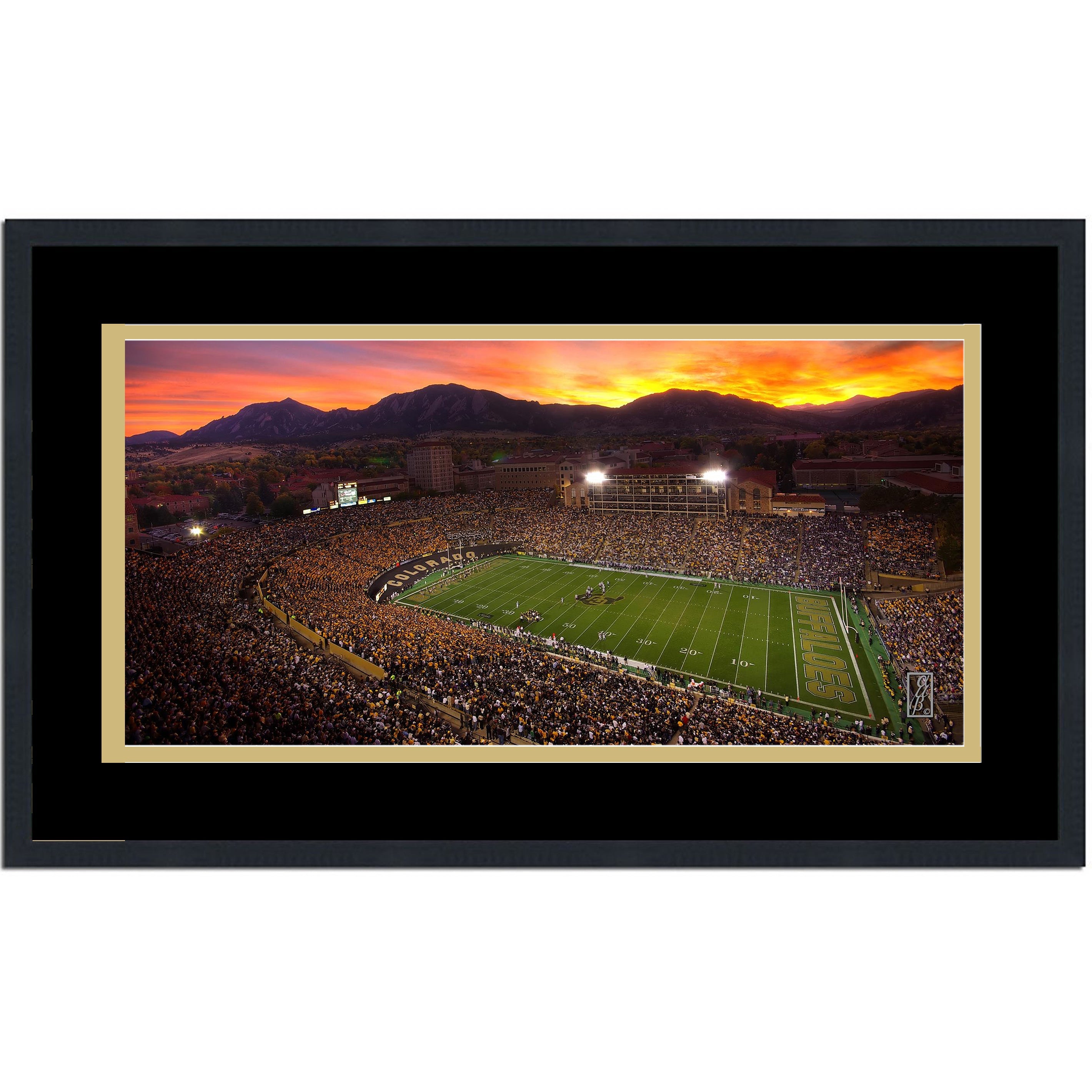 Framed Folsom Field Colorado Buffaloes 16x24 NCAA Football Photo Professionally Matted