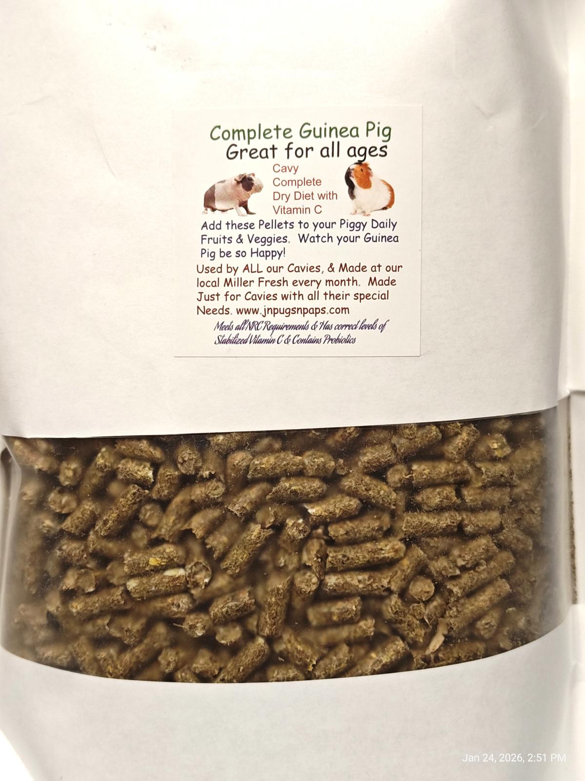 Guinea Pig "Our Basic Blend" Fresh milled 3# Resealable Bag