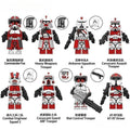 Coruscant Guard Clone troopers Set of 8 Star Wars Minifigures