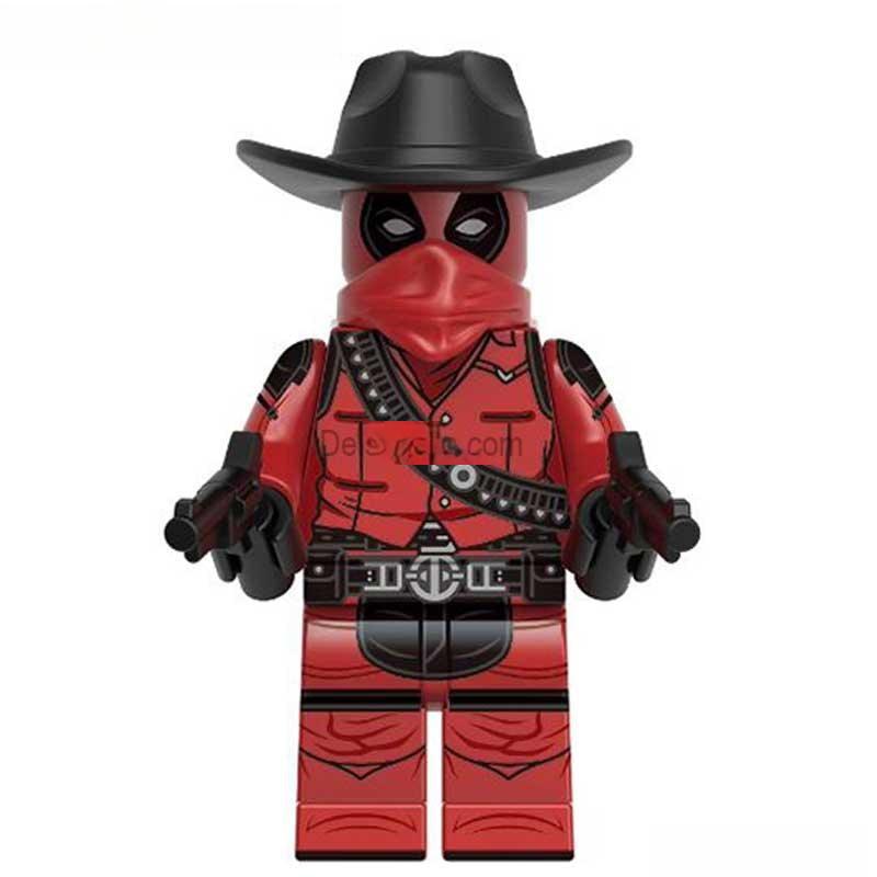 Cowboy deadpool from Deadpool & Wolverine Movie Minifigure Toy 2