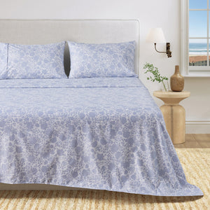 Floral Silhouette Blue