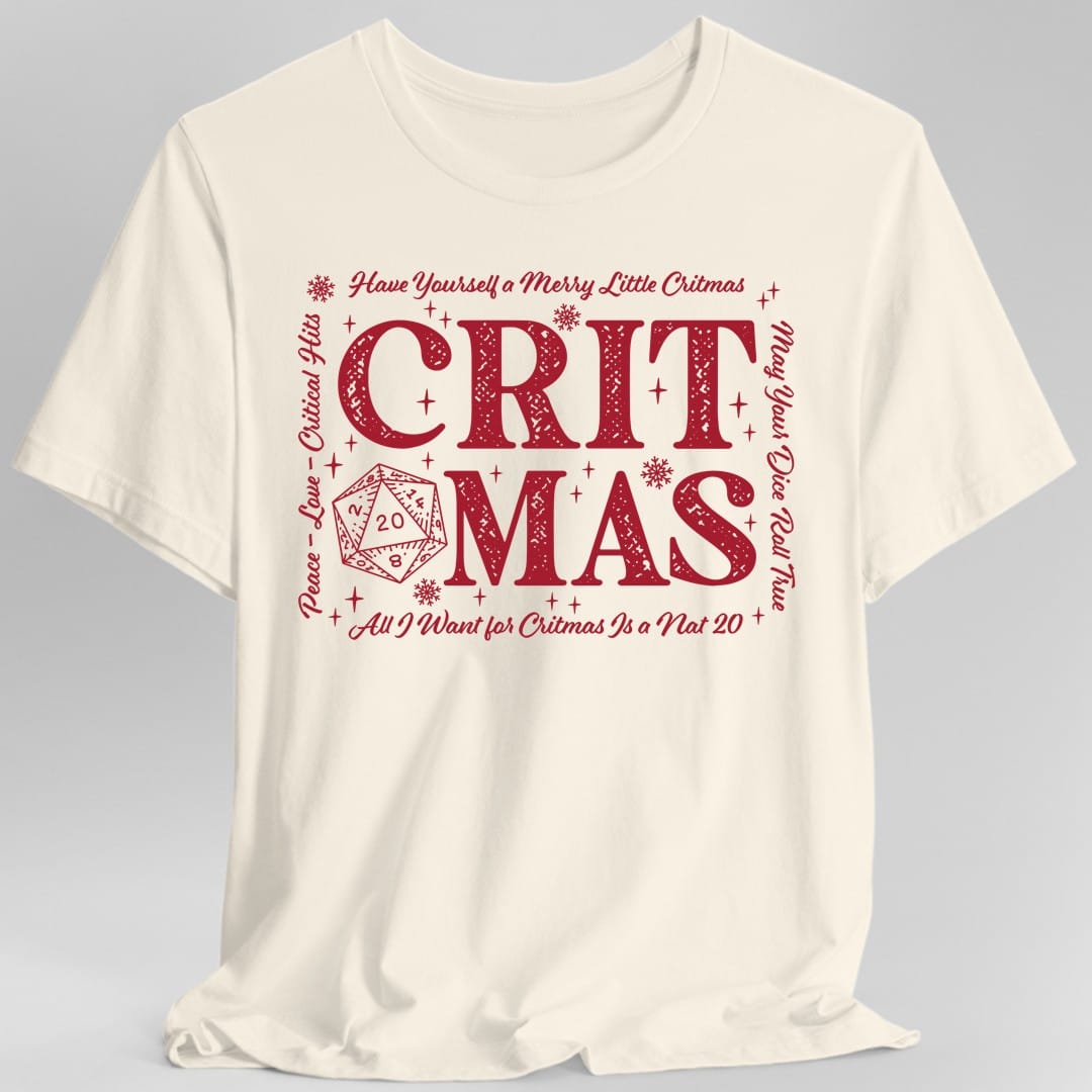 Critmas Word Art D20 T-Shirt