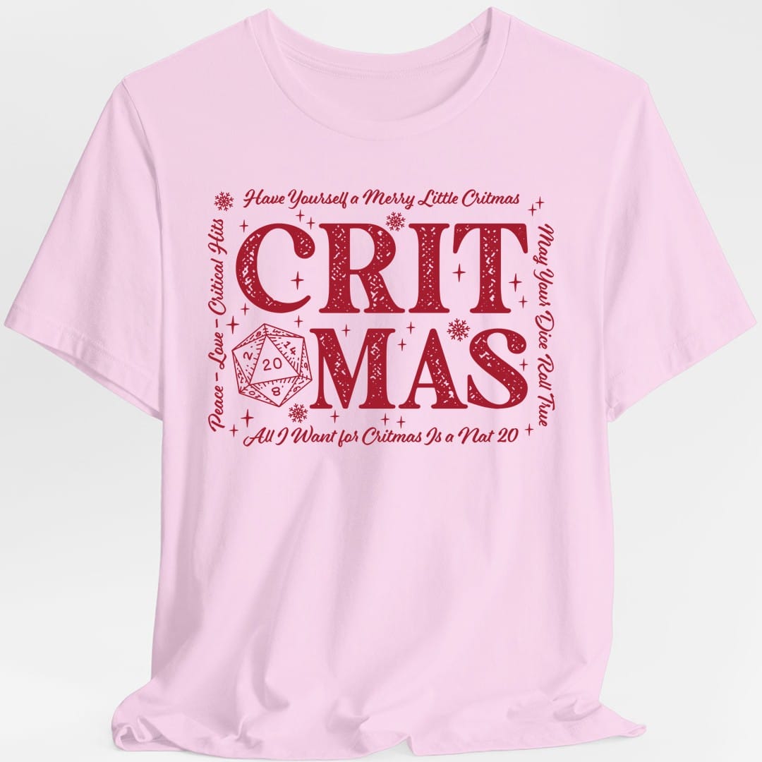 Critmas Word Art D20 T-Shirt