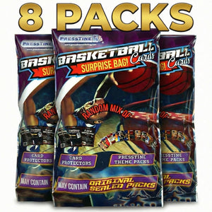Pack of 8 Presstine Basketball Trading Cards Surprise Bag