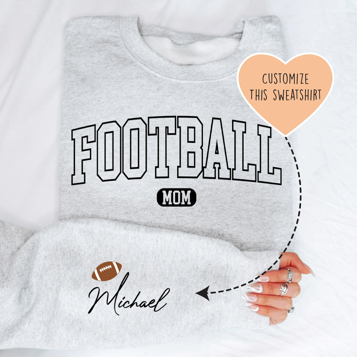 Custom Football Mom Sweatshirt