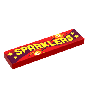 Sparklers for Minifig Fireworks (1x4 Tile), 4th of July