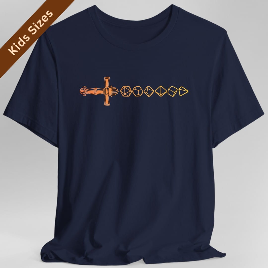 D&D Dice Sword Kids T-Shirt