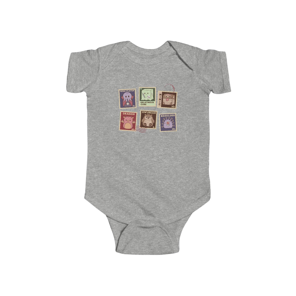 D&D Monster Stamps Baby Bodysuit