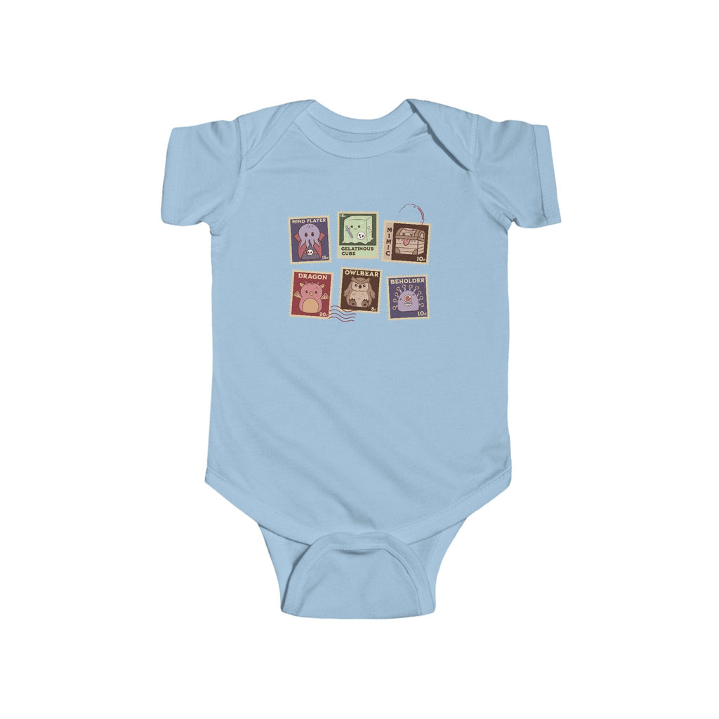 D&D Monster Stamps Baby Bodysuit