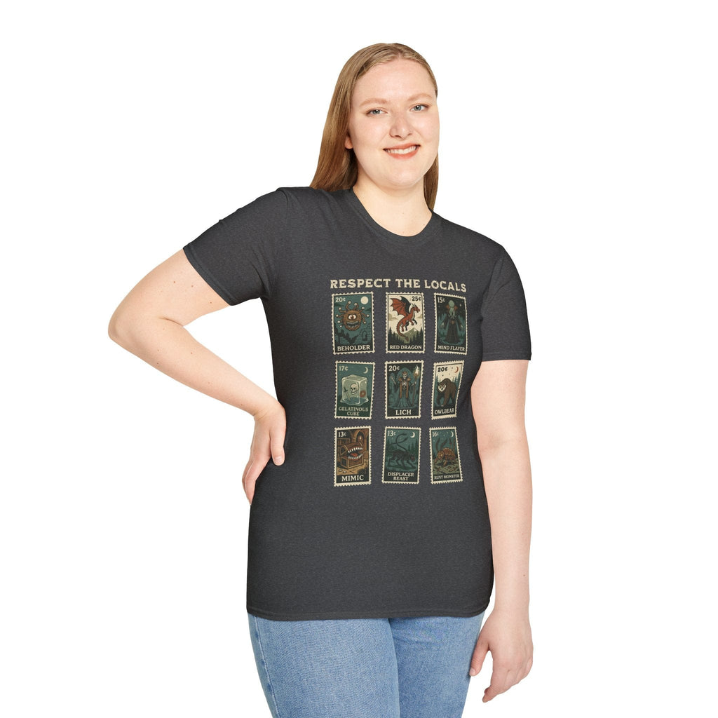 D&D Monsters Respect the Locals Stamp T-Shirt