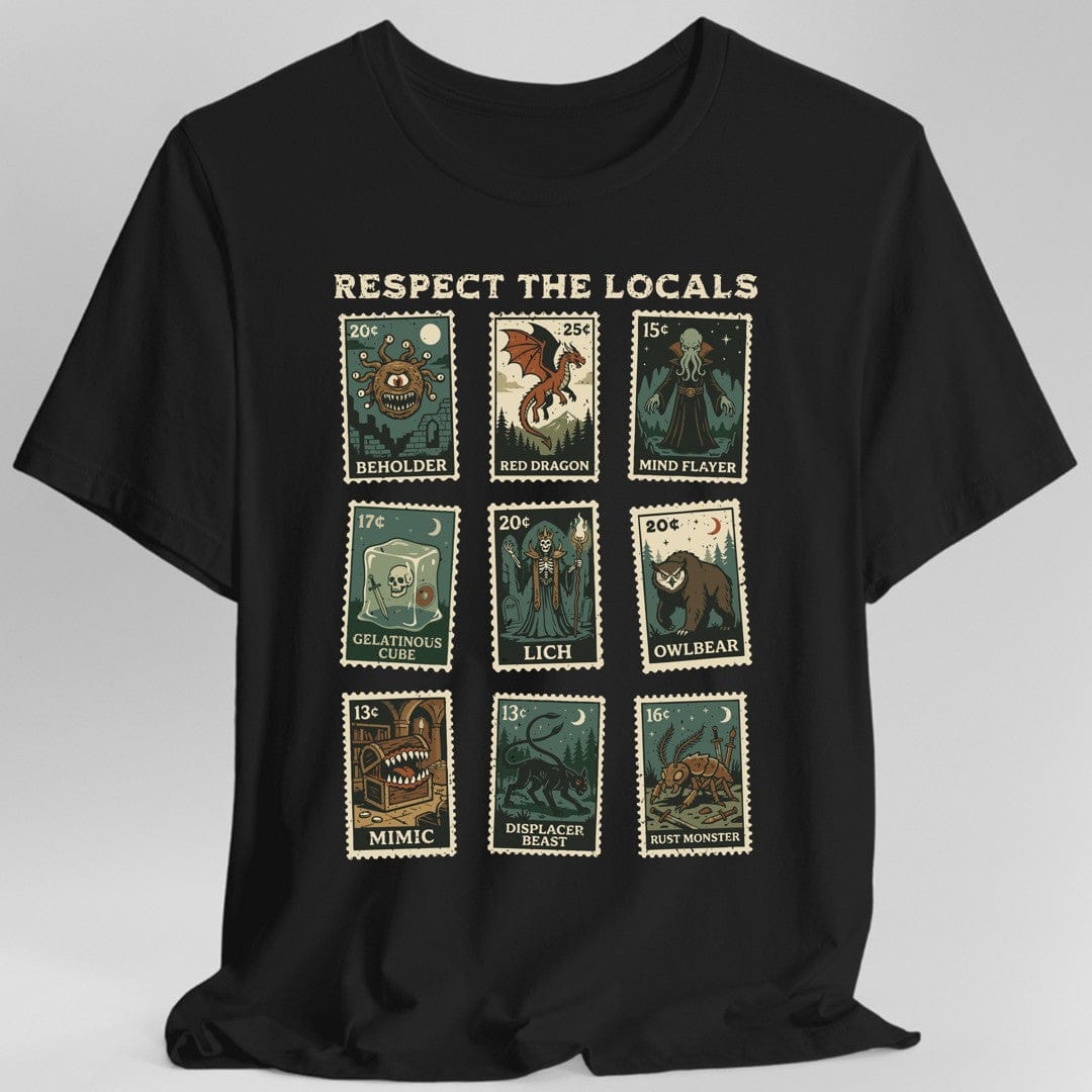 D&D Monsters Respect the Locals Stamp T-Shirt