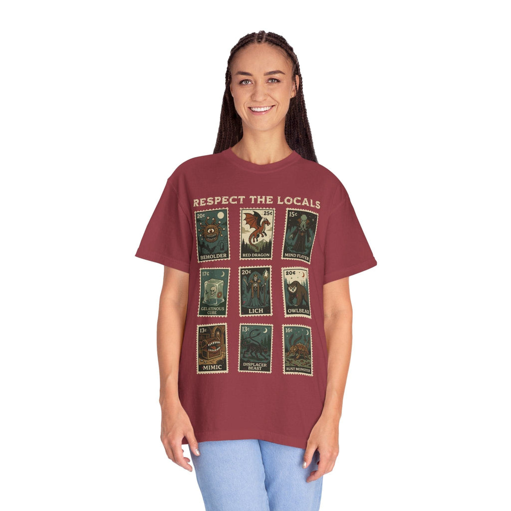 D&D Monsters Respect the Locals Stamp T-Shirt - Comfort Colors