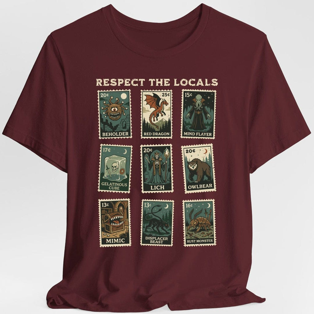 D&D Monsters Respect the Locals Stamp T-Shirt