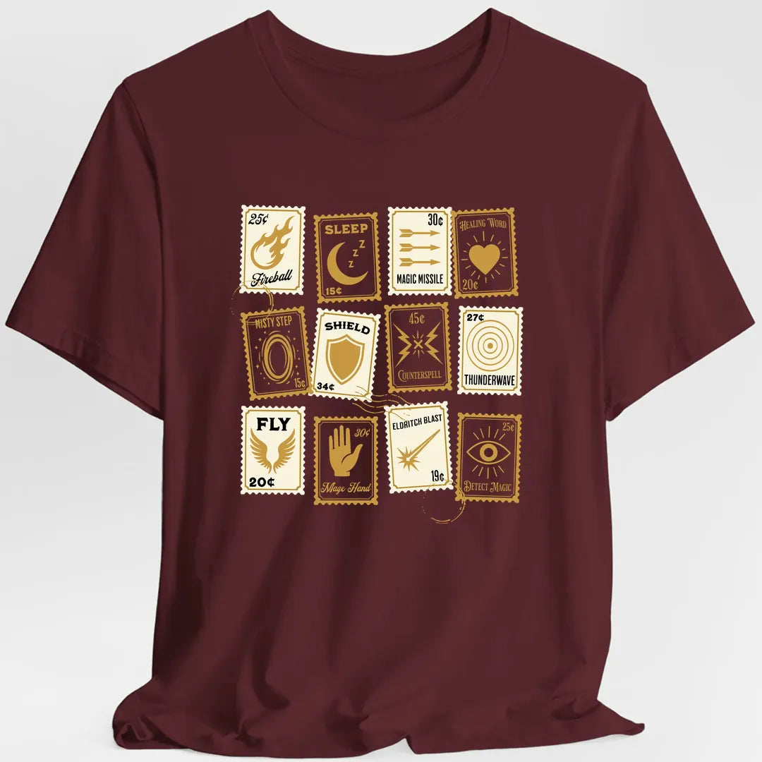 D&D Spells Stamps T-Shirt