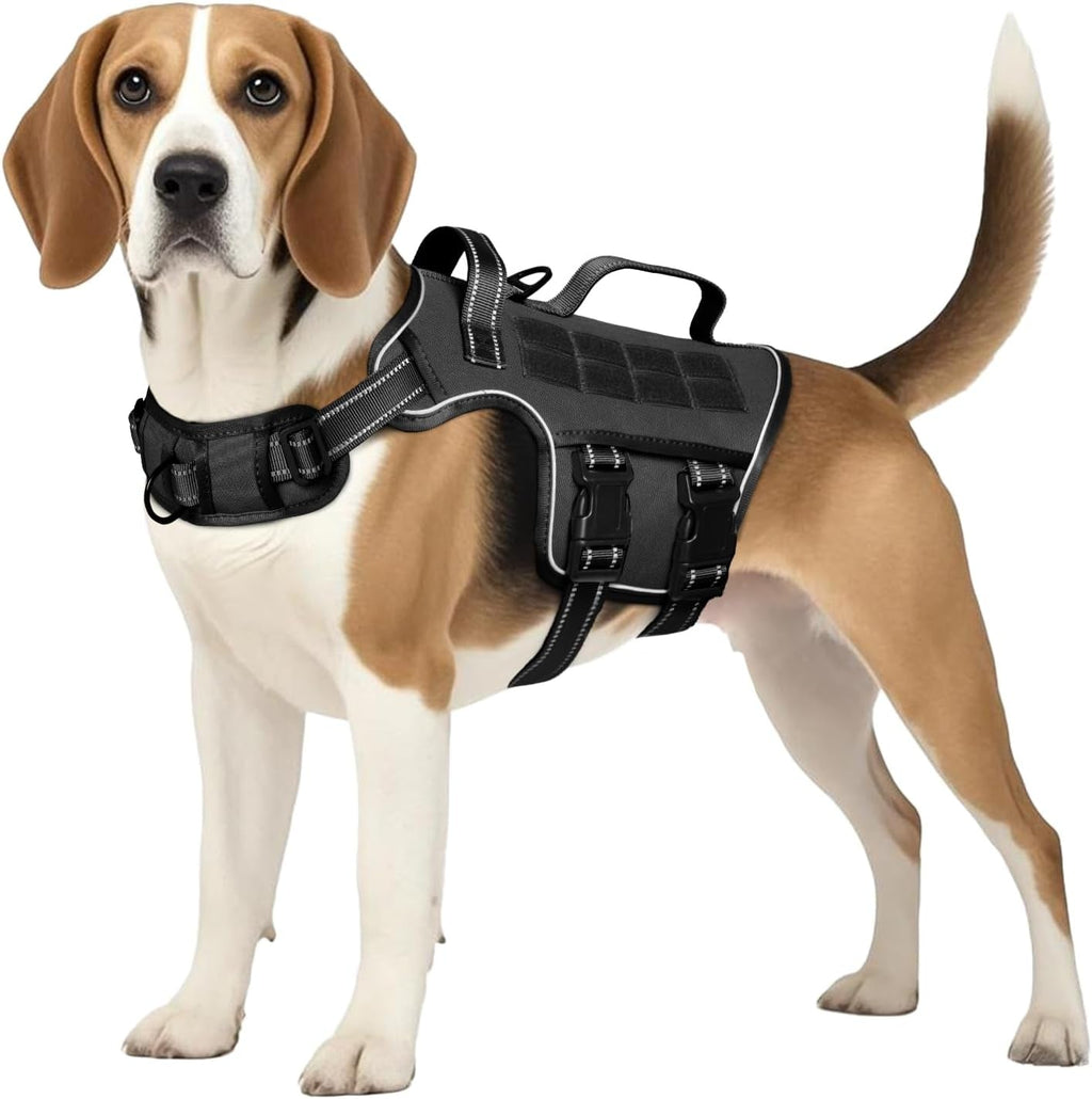 Heavy Duty No-Pull Tactical Dog Harness Molle Vest