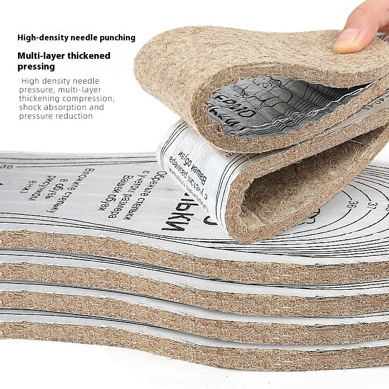 Cartoon Wool Carpet Insole Thick Warm Shock Absorption