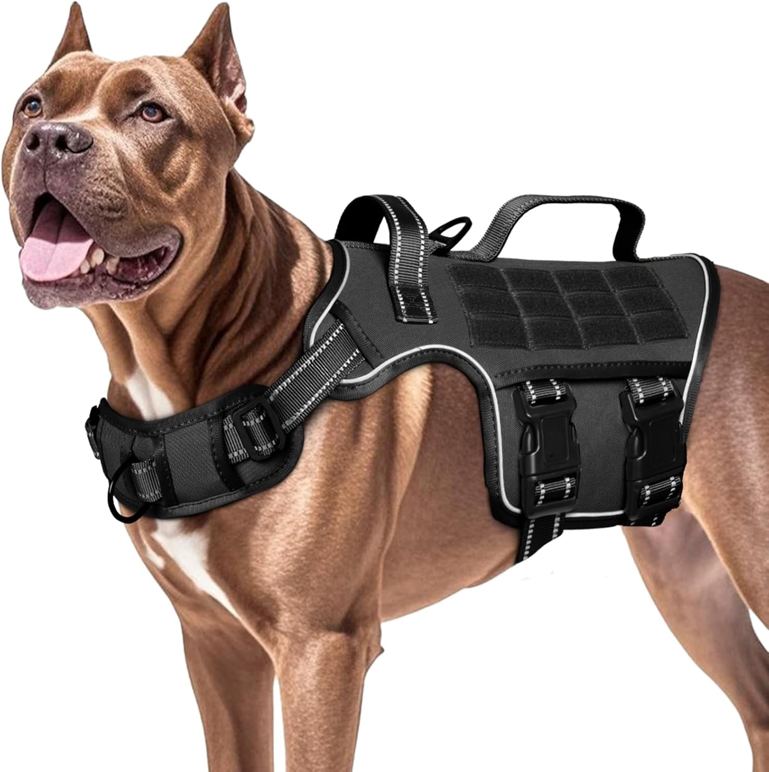 Heavy Duty No-Pull Tactical Dog Harness Molle Vest
