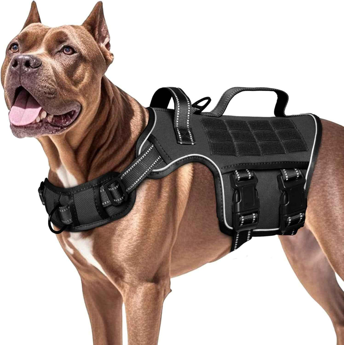 Heavy Duty No-Pull Tactical Dog Harness Molle Vest
