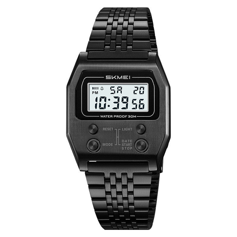Retro Digital Minimalist Trendy Waterproof Mens Watch Multi-function Digital Watch For Men