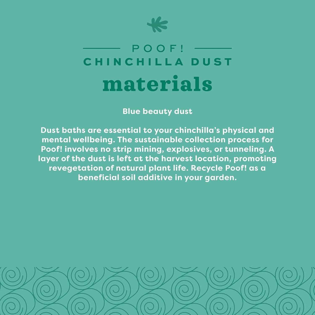 Oxbow POOF! Chinchilla Dust Bath Natural Blue Beauty Grooming Powder 2.5lb