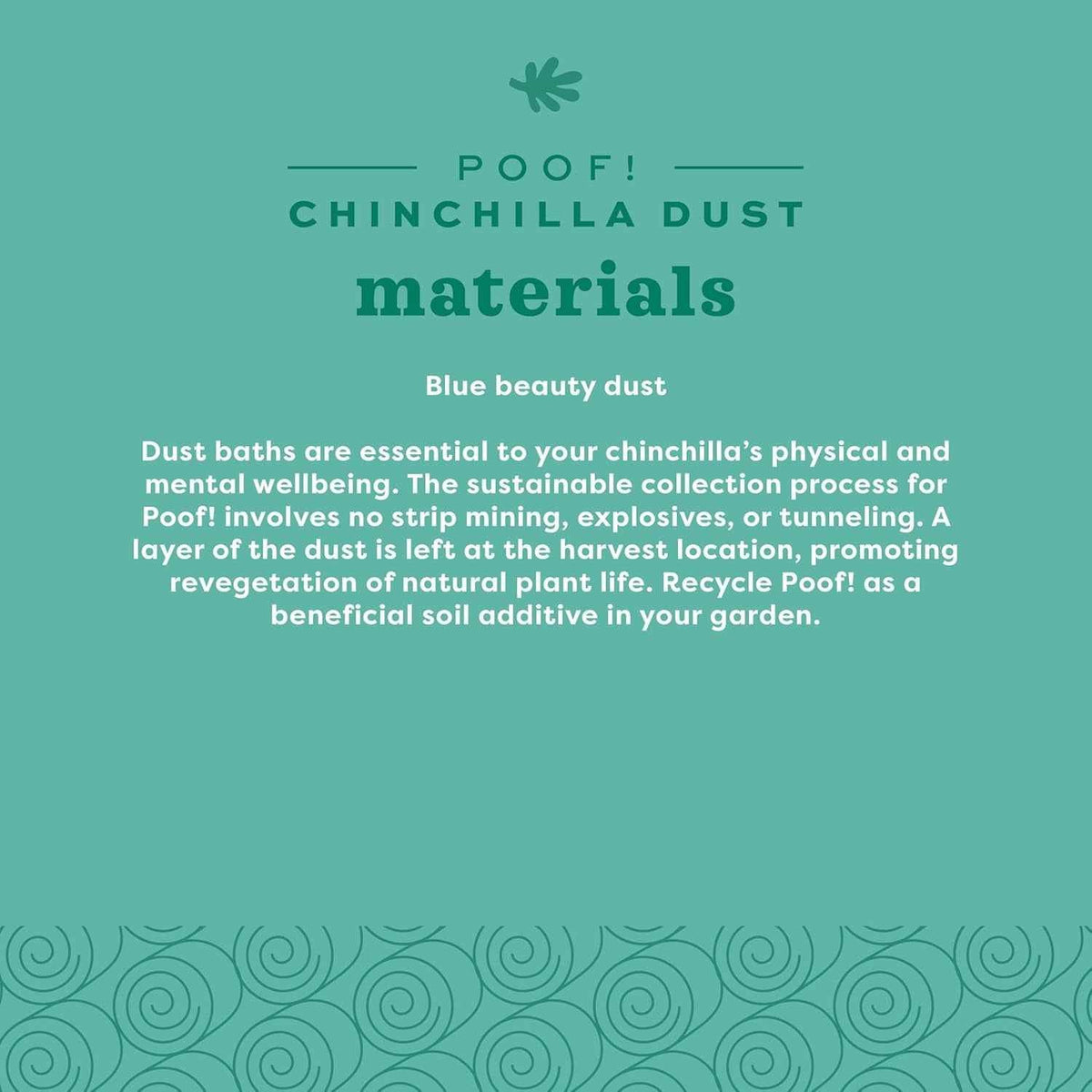 Oxbow POOF! Chinchilla Dust Bath Natural Blue Beauty Grooming Powder 2.5lb