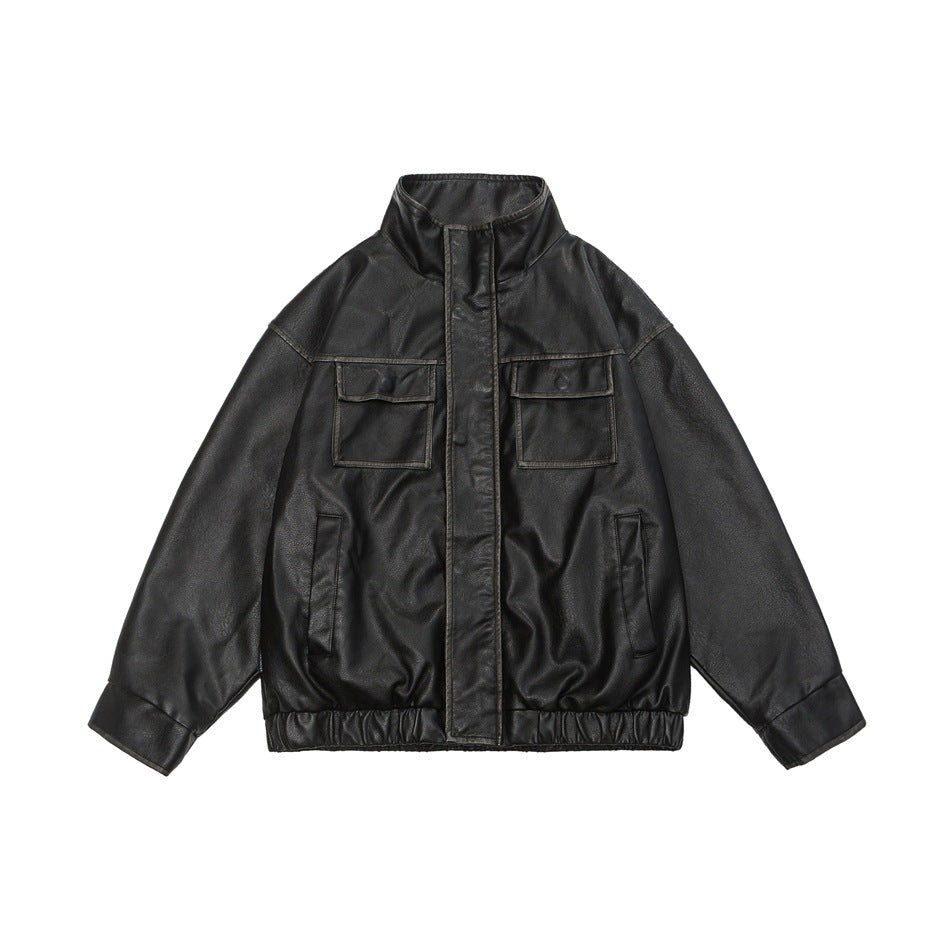 American Retro Biker's Leather Loose