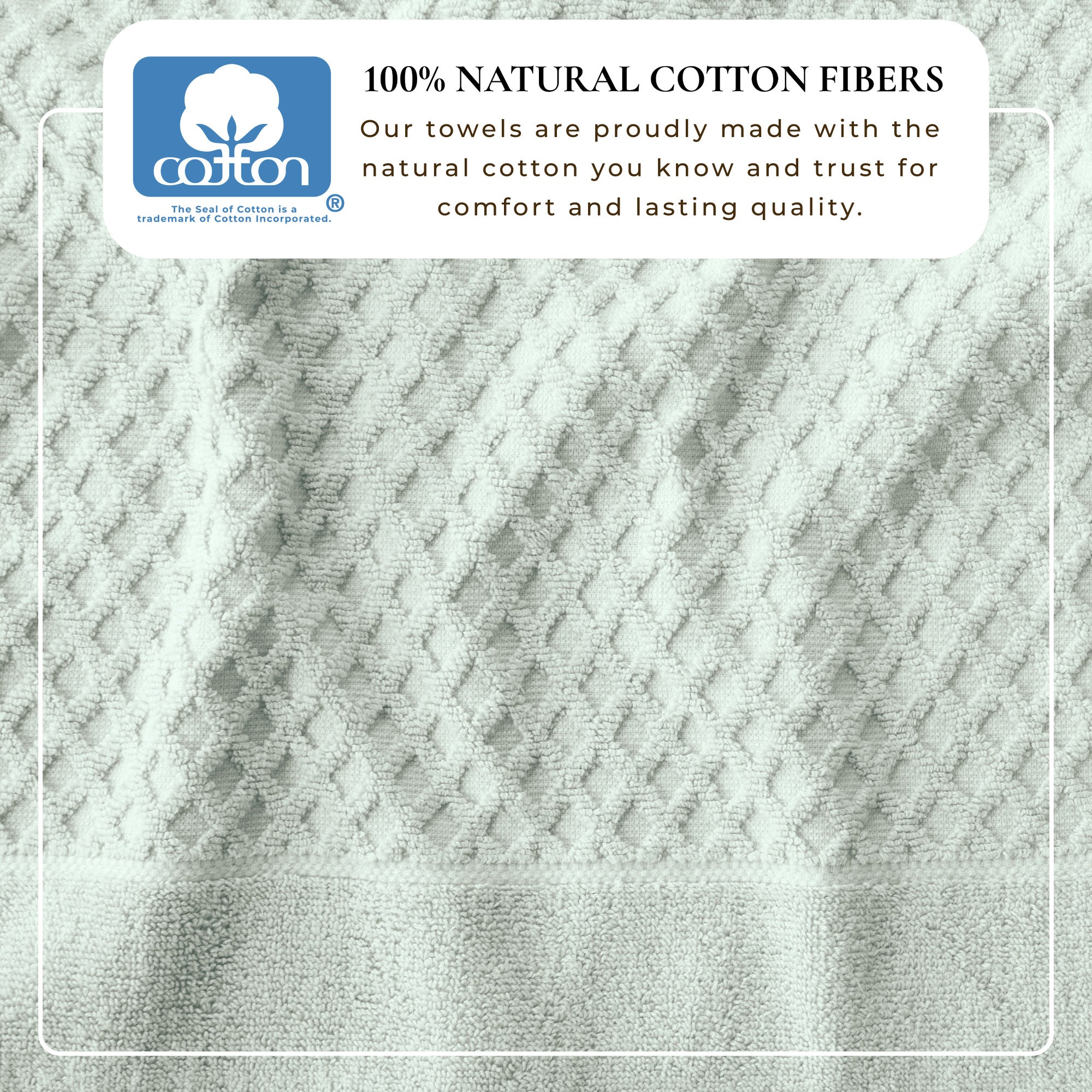 Cotton Diamond Waffle Weave Bath Towel Set - Grayson Collection