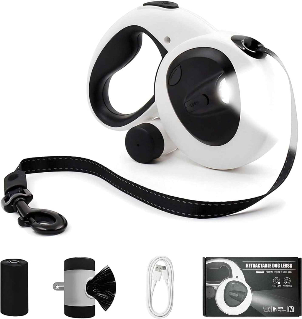 Retractable Dog Leash 16FT LED Light Heavy Duty Tangle Free
