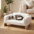 Elevated Wooden Pet Sofa Bed – 2 Sizes, 2 Colors