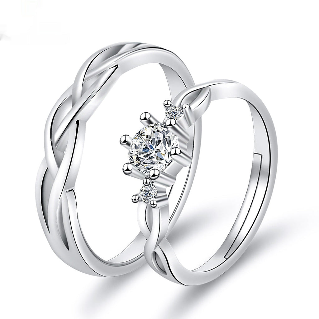 Moissanite Engagement Couple Couple Rings