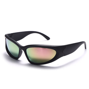 Black frame mirror pink