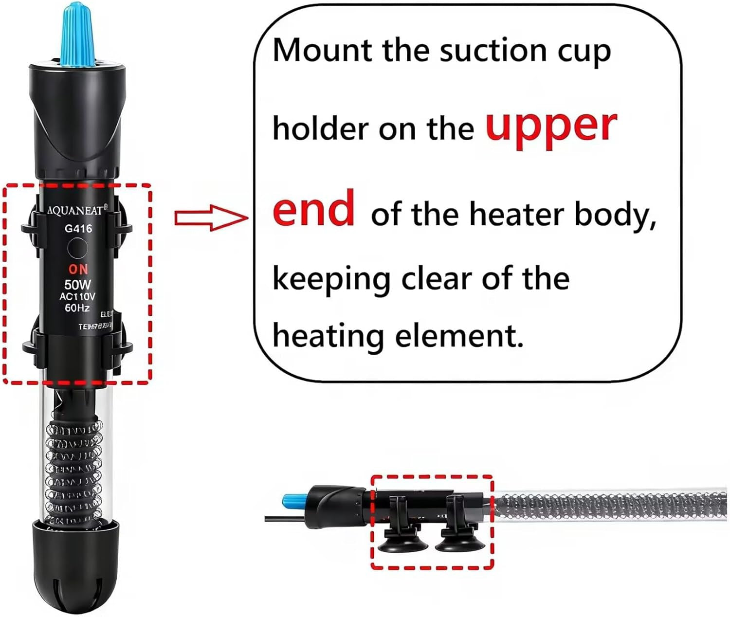 Aquarium Heater 25W-300W Adjustable Submersible Thermometer