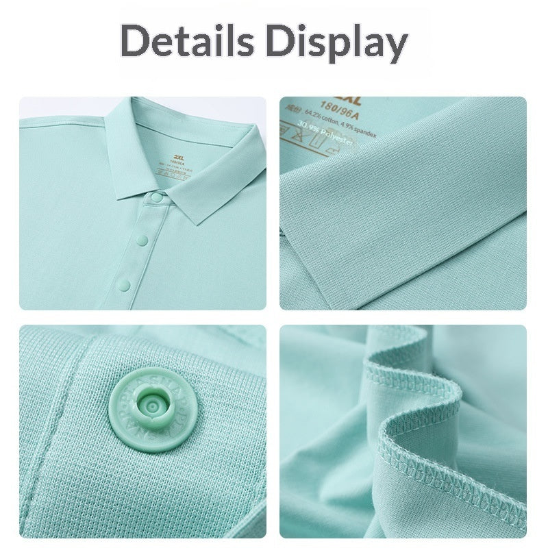 High-end Mercerized Cotton Polo Shirts For Summer