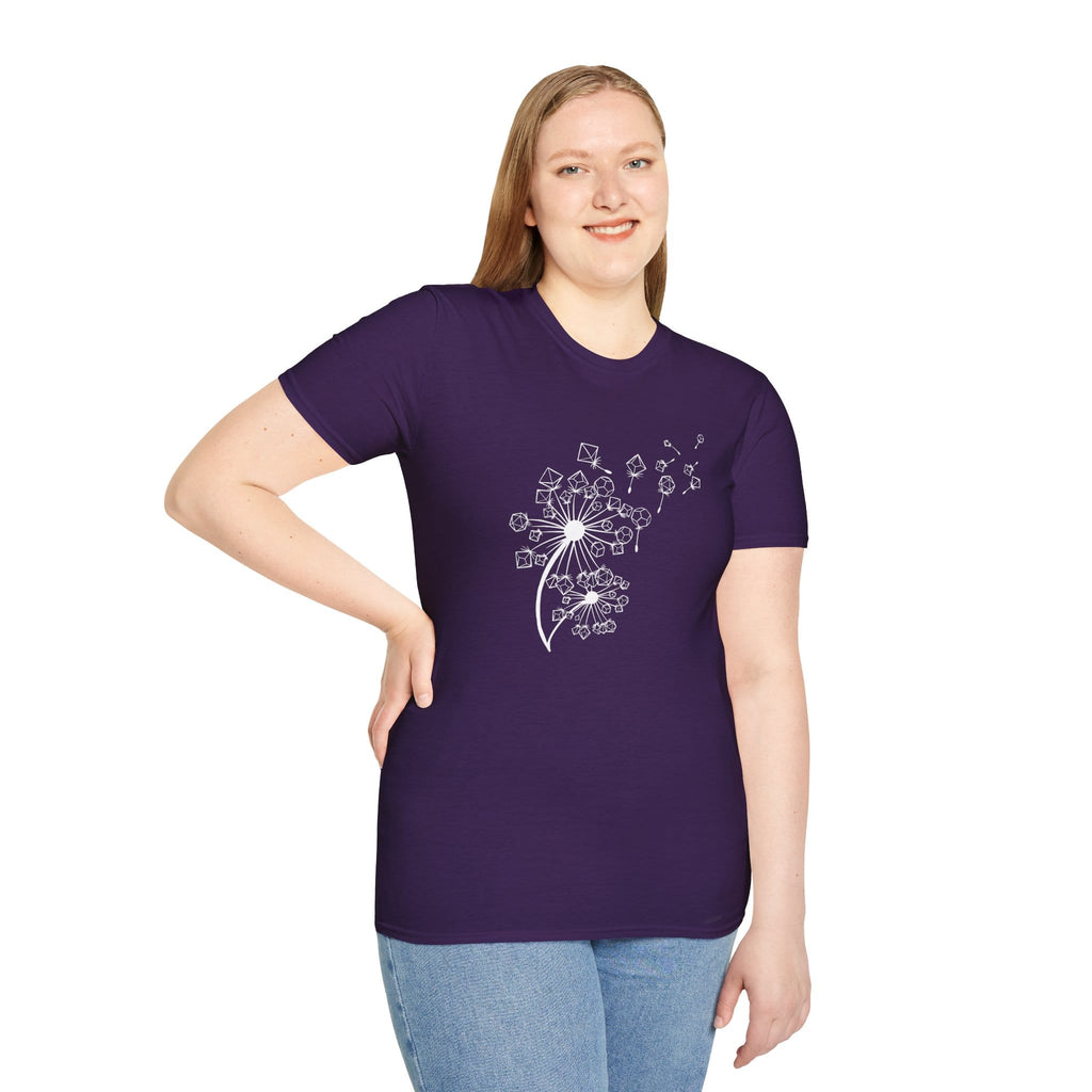 Dandelion Dice Floral Tabletop RPG T-Shirt