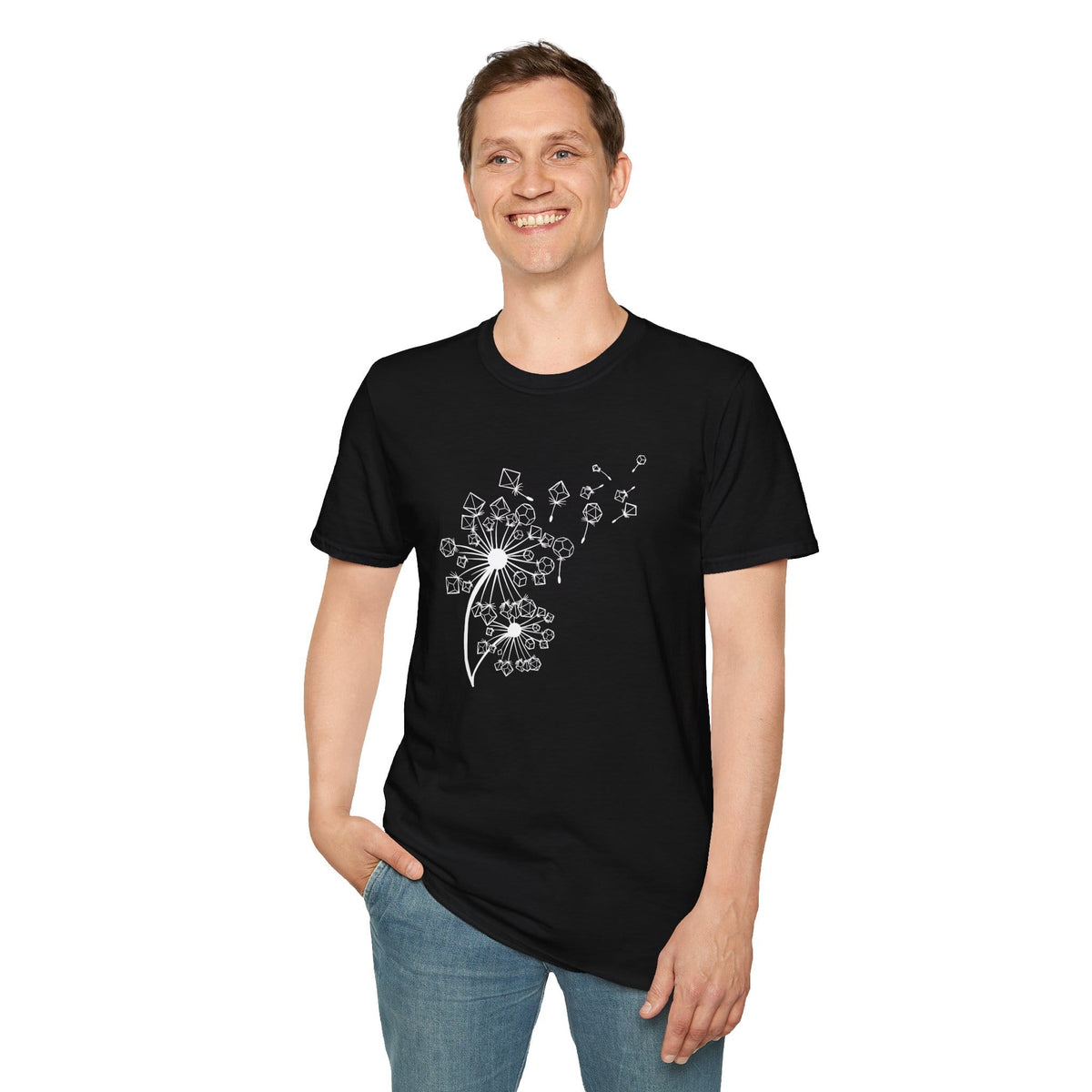 Dandelion Dice Floral Tabletop RPG T-Shirt