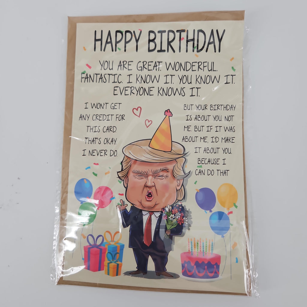Funny Birthday Greeting Card with Humorous Caricature