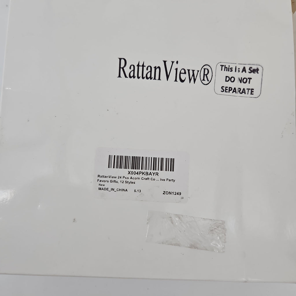 [Like New] RattanView 24-Piece Acorn Keychain Craft Set, 12 Styles