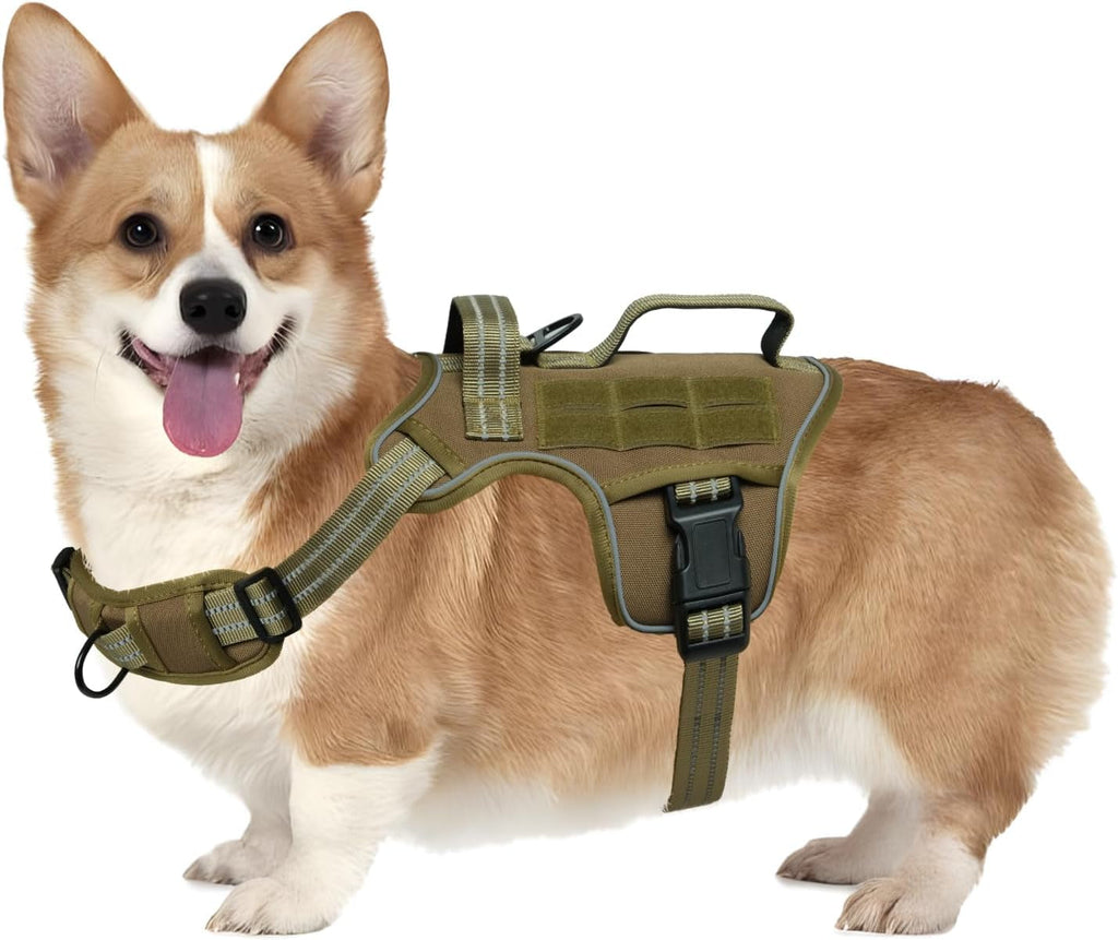 Heavy Duty No-Pull Tactical Dog Harness Molle Vest