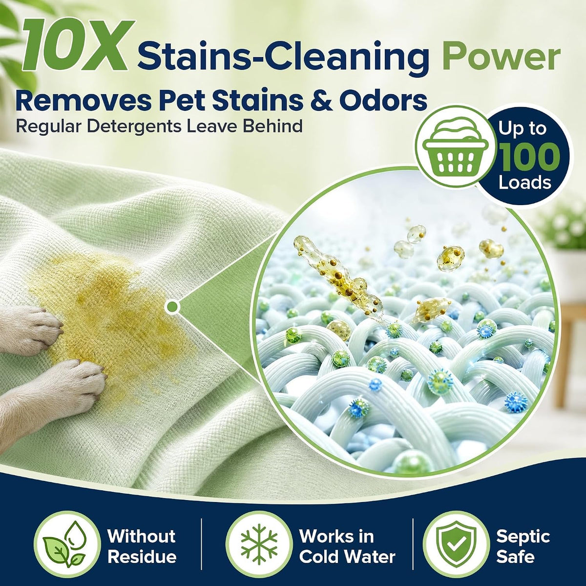 Enzyme Pet Laundry Detergent – 100 Loads, 3 lb