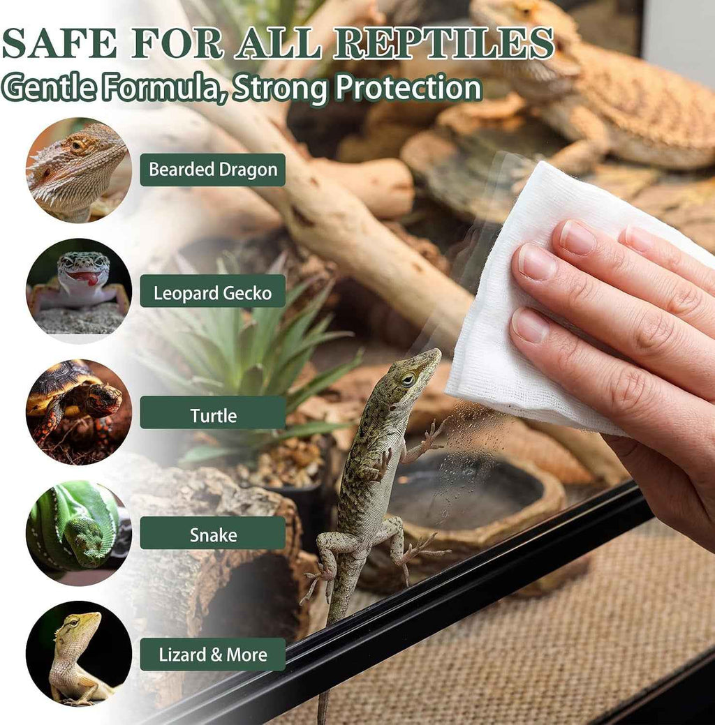 Reptile Habitat Cleaning Wipes – 2 Pack, 200 Count