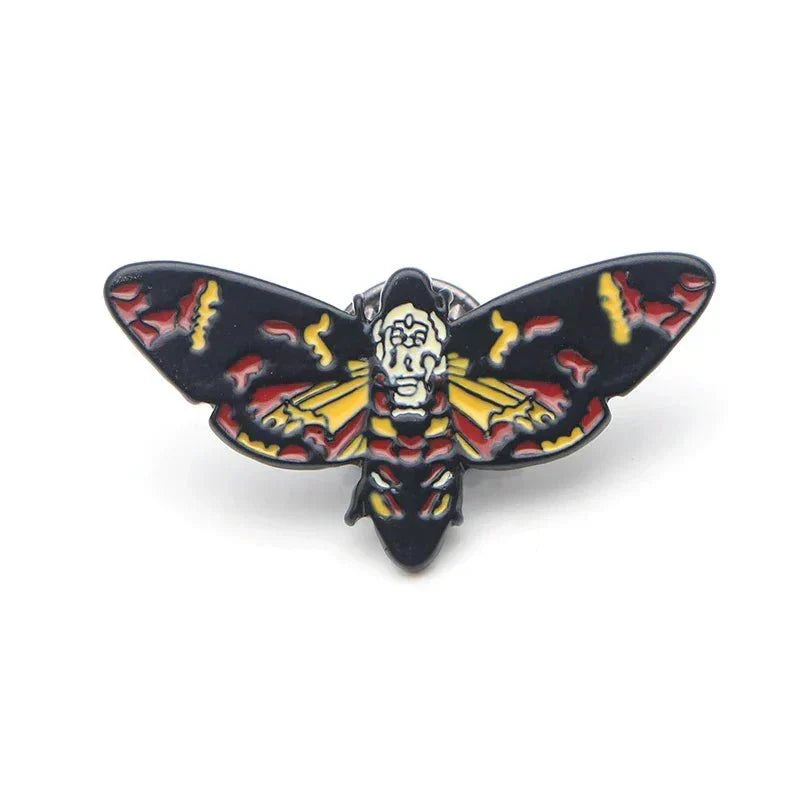 Deaths Head Moth Silence of the Lambs Enamel Pins small, durable, high quality accessories