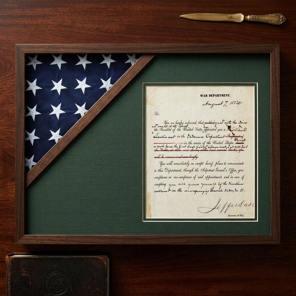 Shadow box for American flag, Fit for 3x5 flag