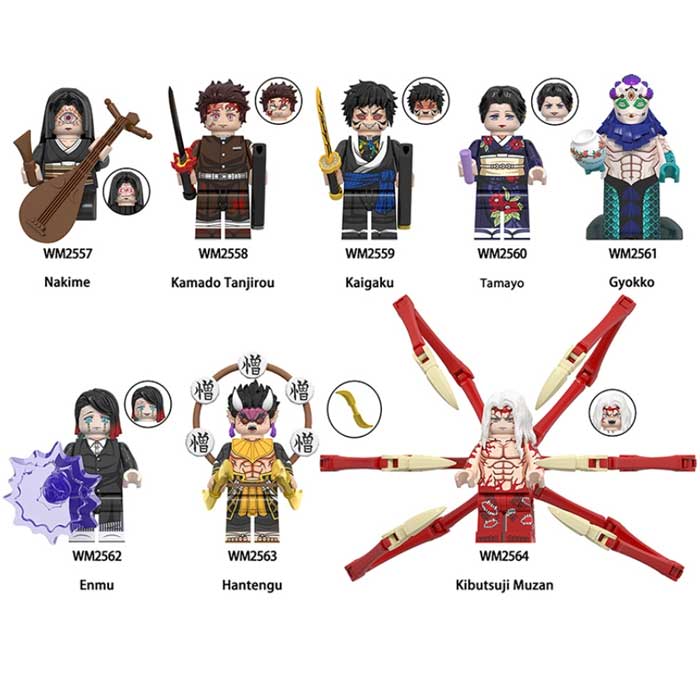 Demon Slayer Set of 8 LEGO Compatible Anime Minifigures S5