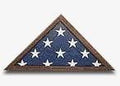 Desktop Flag Case, Table Flag Display Case, Table Flag Frame - Oak