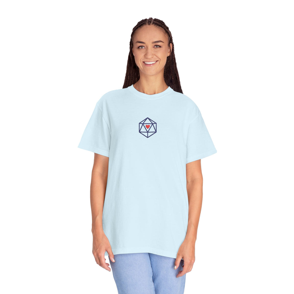 Dice Embroidery T-Shirt - Comfort Colors