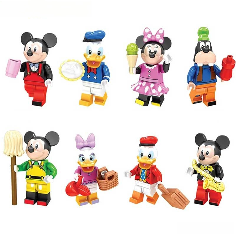 Disney Mickey & Minnie Mouse set of 8 Minifigure Toy