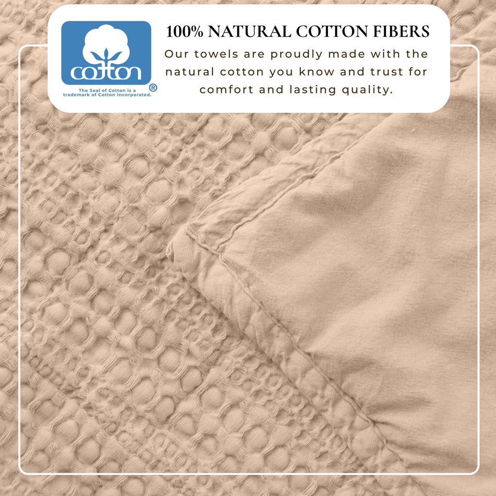 100% Cotton Honeycomb Waffle Garment Washed Quilt Set - Genevieve Collection